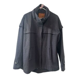 EMU Australia 100% Merino Wool charcoal Coat Jacket